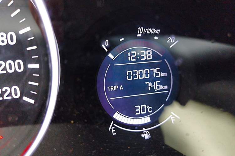 Used Honda Vezel 2020 1.5L CVT Elite Edition Odometer Close Up