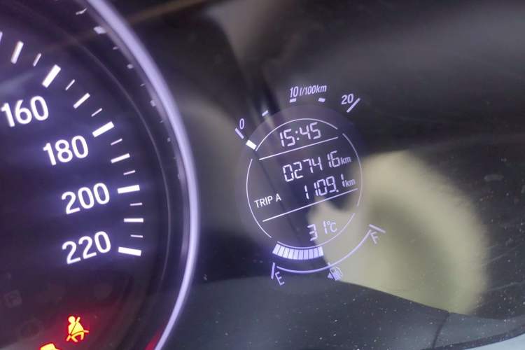 Used Honda Vezel 2022 1.5L CVT Elite Smart Edition Odometer Close Up