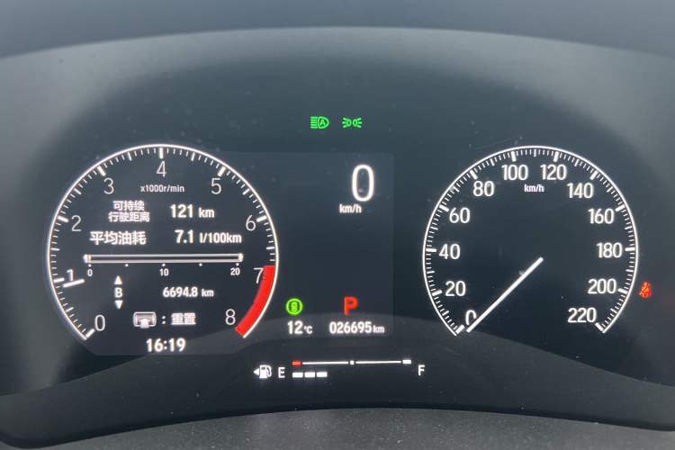 Used Honda Vezel 2023 1.5L CVT Tech Edition Odometer Close Up