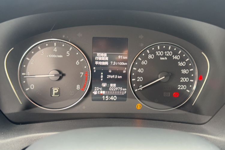 Used Honda Vezel 2023 1.5L CVT Elite Edition Odometer Close Up