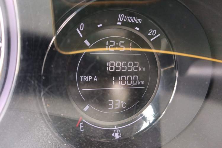Used Honda XR-V 2017 1.8L EXi CVT Comfort Version Odometer Close Up