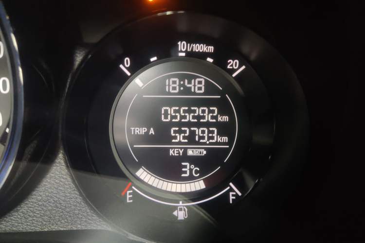 Used Honda XR-V 2019 220TURBO CVT Luxury Edition China V Emission Standard Odometer Close Up