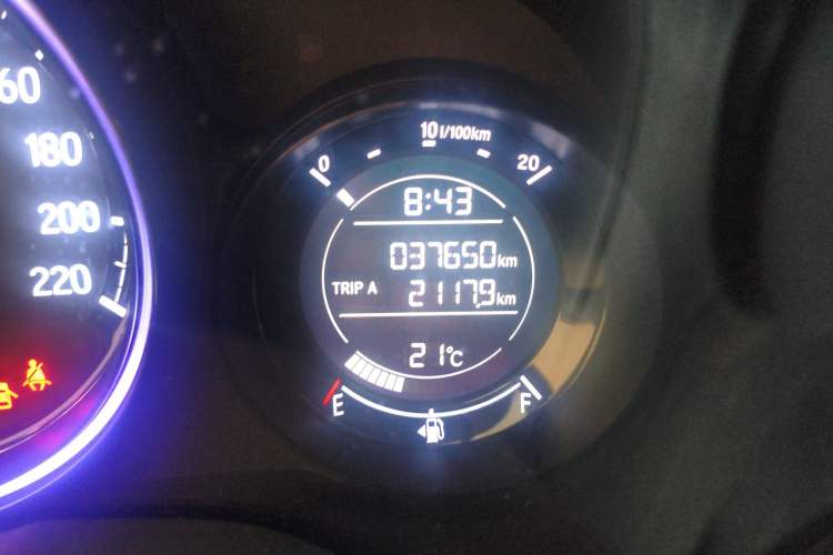 Used Honda XR-V 2019 1.5L CVT Comfort Version China VI Odometer Close Up
