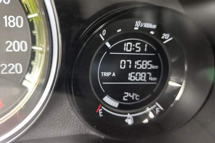 Used Honda XR-V 2019 1.5L CVT Comfort Version China VI Odometer Close Up