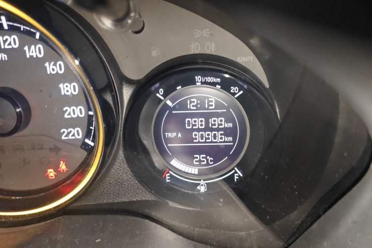 Used Honda XR-V 2019 1.5L CVT Comfort Version China VI Odometer Close Up