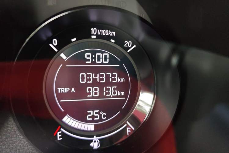 Used Honda XR-V 2019 220TURBO CVT Luxury Edition China VI Emission Standard Odometer Close Up