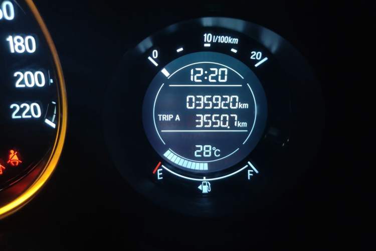 Used Honda XR-V 2020 220TURBO CVT Luxury Edition Odometer Close Up