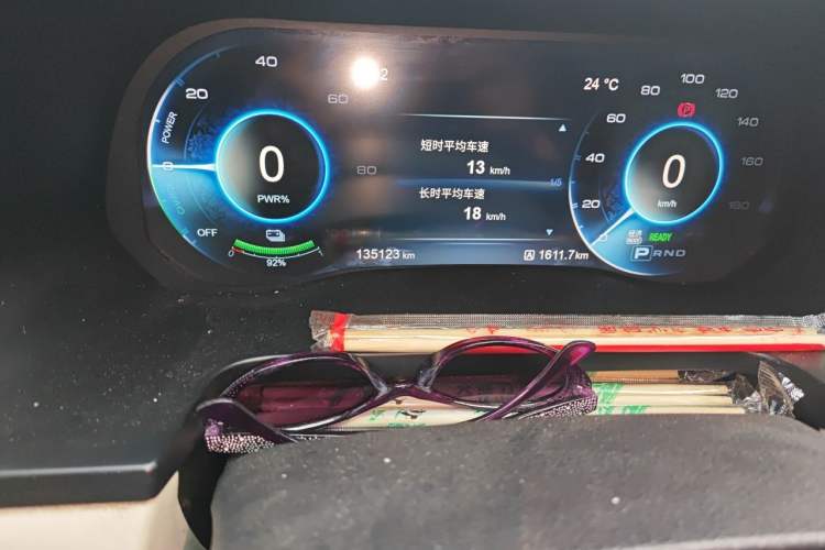 Used Hongqi E-HS3 2019 Zhilian Qiyue Two-Wheel Drive Version Odometer Close Up