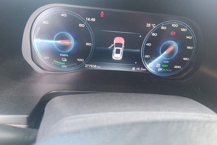 Used Hongqi E-HS3 2019 Zhilian Qiyue Two-Wheel Drive Version Odometer Close Up
