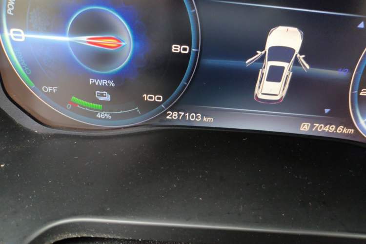 Used Hongqi E-HS3 2019 Zhilian Qiyue Two-Wheel Drive Version Odometer Close Up