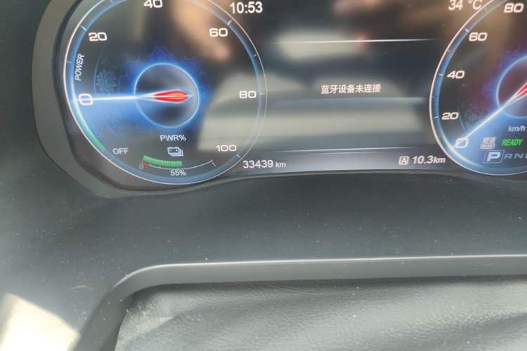 Used Hongqi E-HS3 2019 Zhilian Qiyue Two-Wheel Drive Version Odometer Close Up