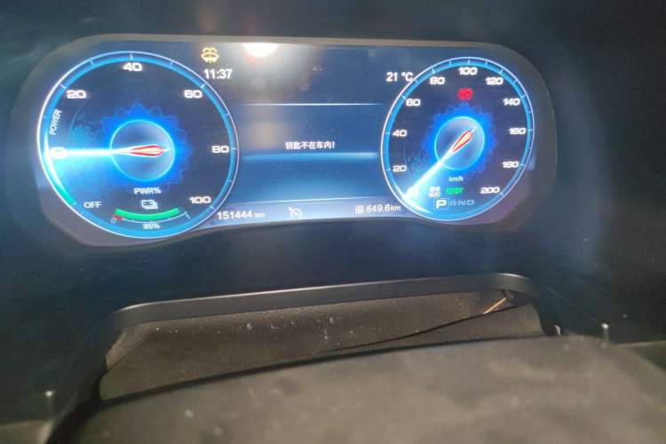 Used Hongqi E-HS3 2019 Zhilian Qiyue Two-Wheel Drive Version Odometer Close Up