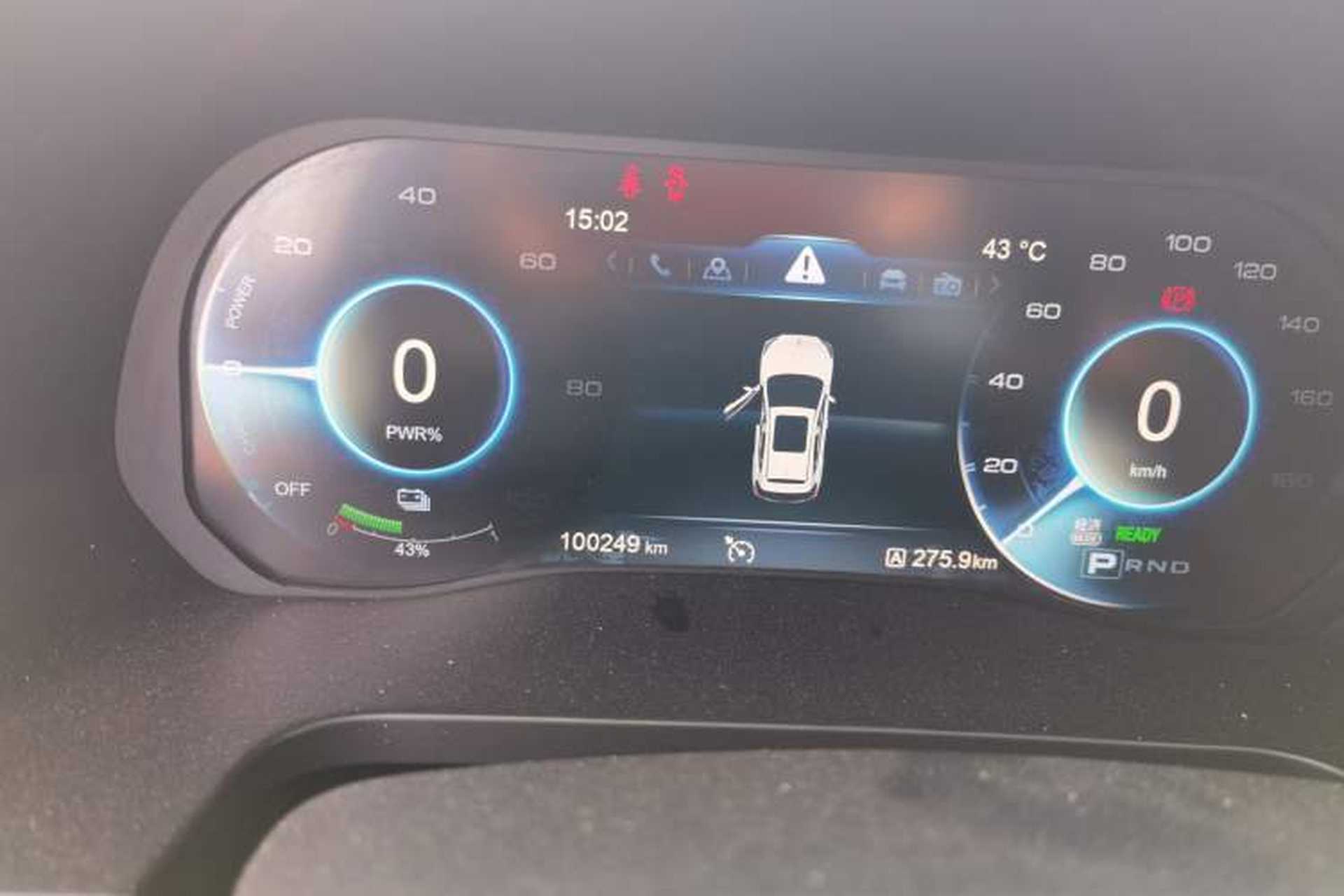 Used Hongqi E-HS3 2019 Zhilian Qiyue Two-Wheel Drive Version Odometer Close Up