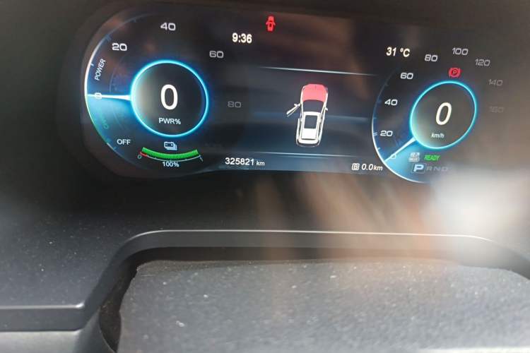 Used Hongqi E-HS3 2019 Zhilian Qiyue Two-Wheel Drive Version Odometer Close Up