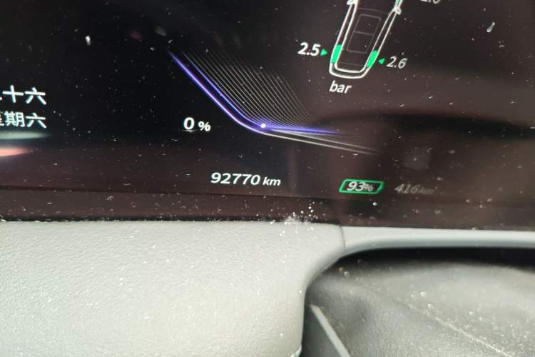 Used Hongqi E-HS9 2021 460 km Range Flagship Edition Six-Seater Odometer Close Up