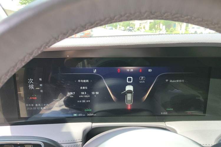 Used Hongqi E-HS9 2021 460 km Range Flagship Edition Six-Seater Instrument Cluster