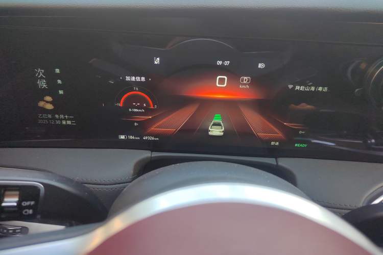 Used Hongqi E-HS9 2021 460 km Range Flagship Edition Six-Seater Instrument Cluster