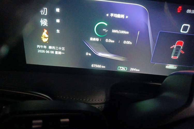 Used Hongqi E-HS9 2021 510 km Range Flagway Edition Six Seats Odometer Close Up