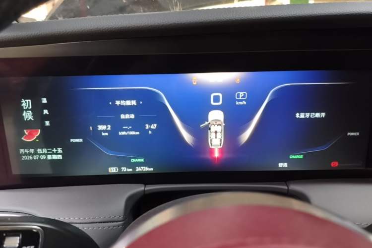 Used Hongqi E-HS9 2022 690 km Range Flagship Edition Six Seats Instrument Cluster