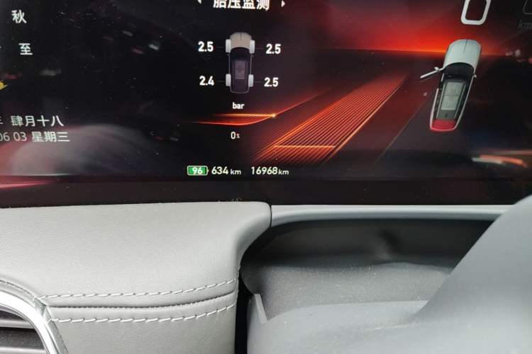 Used Hongqi E-HS9 2022 660 km Range Flagship Edition Four Seats Odometer Close Up