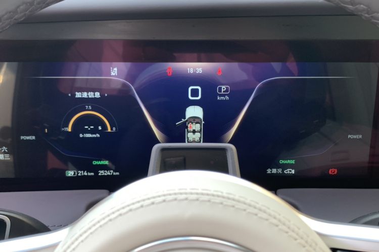 Used Hongqi E-HS9 2022 660 km Range Flagship Edition Four Seats Odometer Close Up