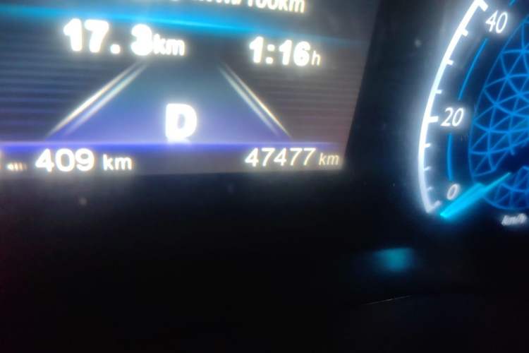 Used Hongqi E-QM5 2022 431 km Charge & Enjoy Edition Odometer Close Up