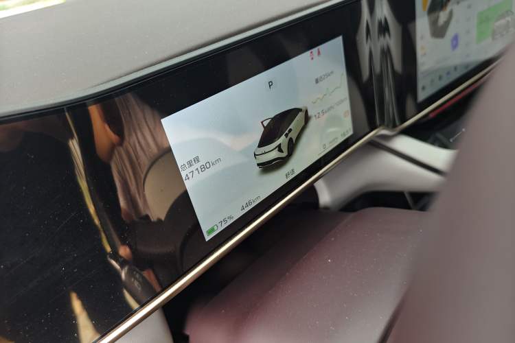 Used Hongqi EH7 2024 600 Pro Odometer Close Up