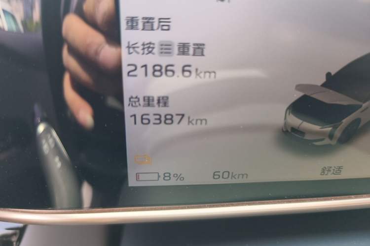 Used Hongqi EH7 2024 760 Pro+ Four-Wheel Drive Version Odometer Close Up