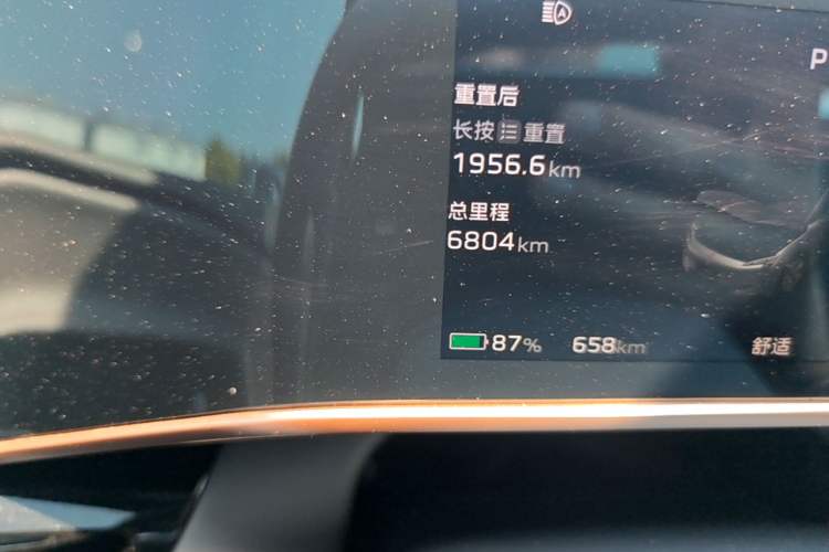 Used Hongqi EH7 2024 760 Pro+ Four-Wheel Drive Version Odometer Close Up
