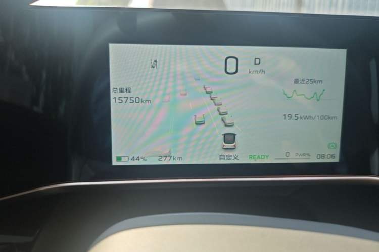 Used Hongqi EH7 2025 640 All-Wheel Drive Smart Selection Edition Odometer Close Up