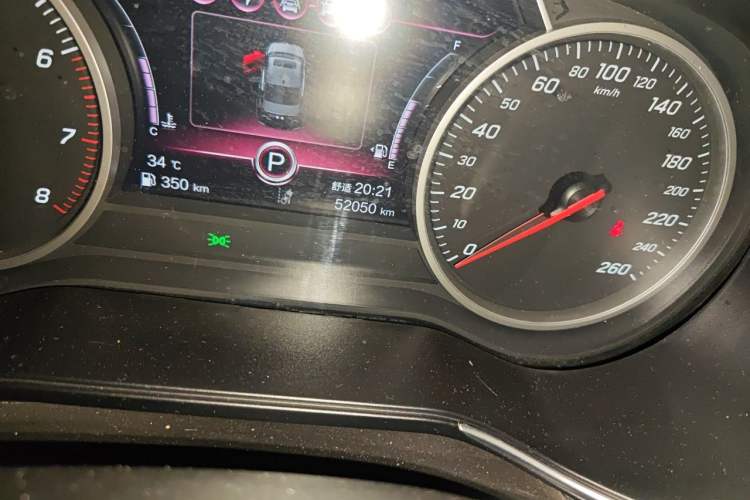 Used Hongqi H5 2020 1.8T Automatic Smart Connect Flagship Edition Odometer Close Up