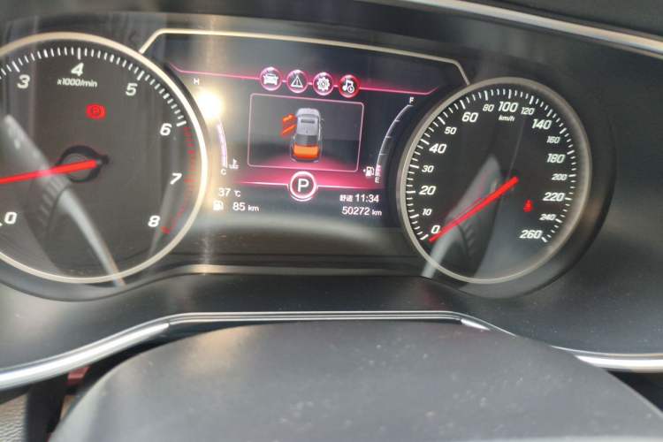 Used Hongqi H5 2022 Classic Model 1.5T DCT Flagship Edition Odometer Close Up