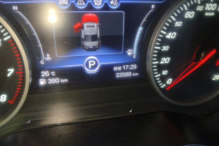 Used Hongqi H5 2022 Classic Model 1.5T DCT Flagship Edition Odometer Close Up