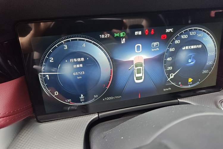 Used Hongqi H5 2023 2.0T Automatic Smart Connect Flagship Edition Odometer Close Up