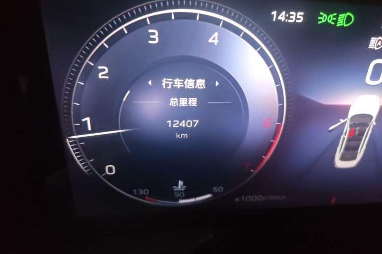 Used Hongqi H5 2023 2.0T Automatic Smart Connect Flagship Edition Odometer Close Up