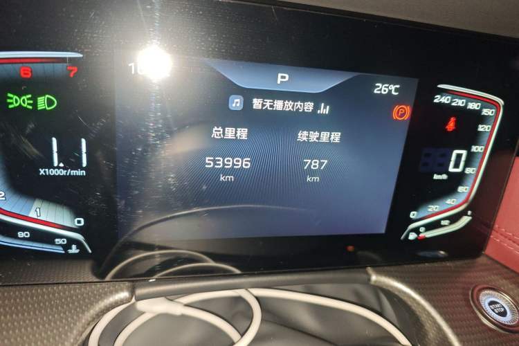 Used Hongqi H5 2023 1.5T DCT Smart Connect Flagship Edition Odometer Close Up