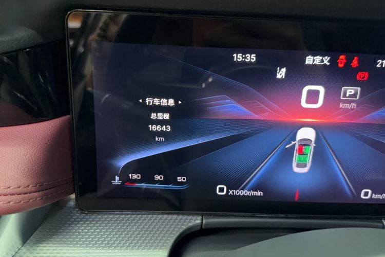 Used Hongqi H5 2023 2.0T Automatic Smart Connect Flagship Edition Odometer Close Up