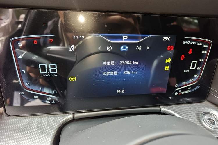 Used Hongqi H5 2023 2.0T Automatic Smart Connect Flagship Edition Odometer Close Up