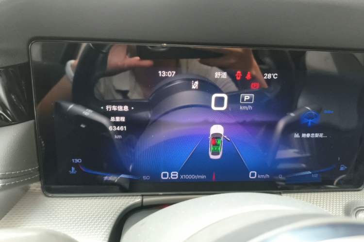 Used Hongqi H5 2023 2.0T Automatic Smart Connect Flagship Edition Odometer Close Up