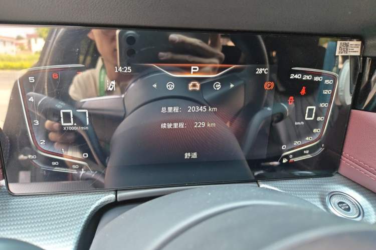 Used Hongqi H5 2023 2.0T Automatic Smart Connect Flagship Edition Odometer Close Up