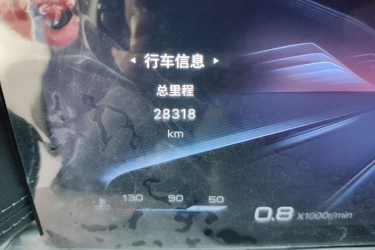 Used Hongqi H5 2023 2.0T Automatic Smart Connect Flagship Edition Odometer Close Up