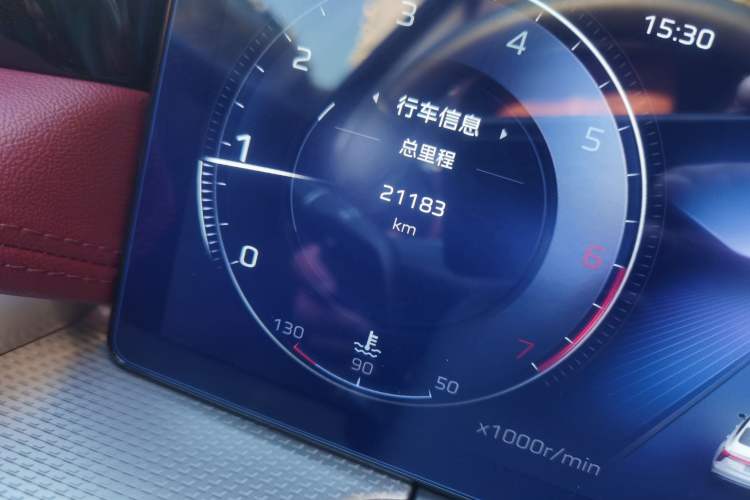 Used Hongqi H5 2023 2.0T Automatic Smart Connect Flagship Edition Odometer Close Up