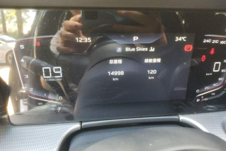 Used Hongqi H5 2024 1.5T DCT Smart Connect Flagship Edition Odometer Close Up