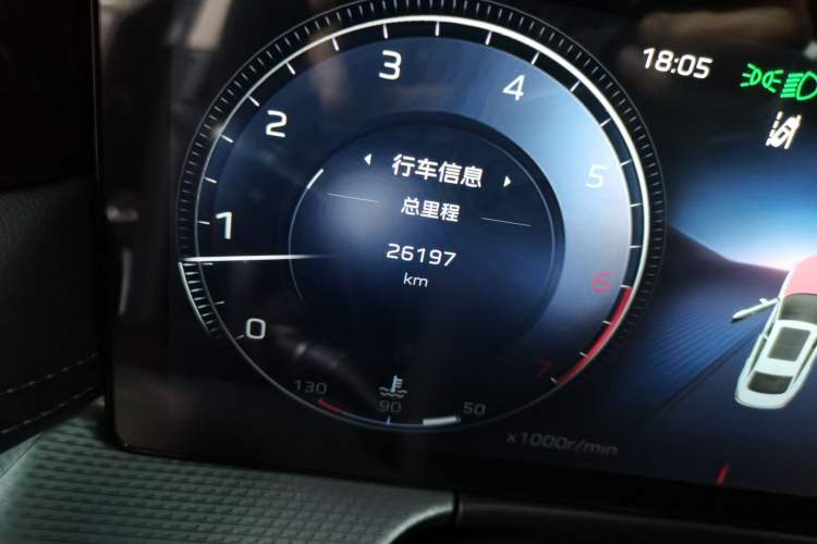 Used Hongqi H5 2024 2.0T Automatic Smart Connect Flagship Edition Odometer Close Up