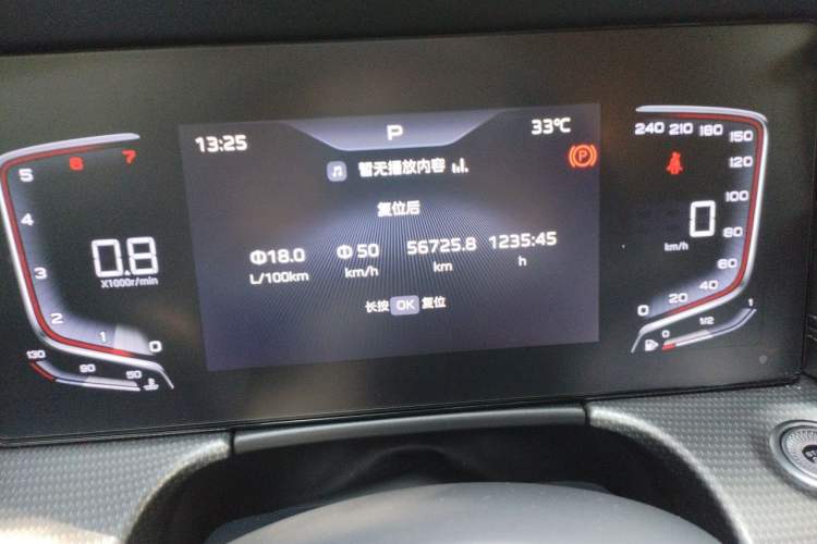 Used Hongqi H5 2024 1.5T DCT Smart Connect Flagship Edition Odometer Close Up