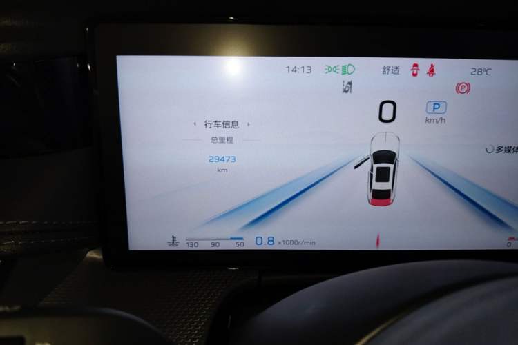Used Hongqi H5 2024 2.0T Automatic Smart Connect Flagship Edition Odometer Close Up