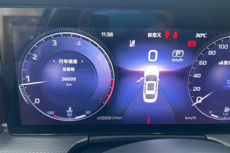 Used Hongqi H5 2024 2.0T Automatic Smart Connect Flagship Edition Odometer Close Up