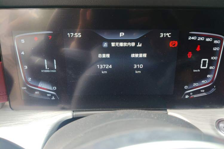 Used Hongqi H5 2024 1.5T DCT Smart Connect Flagship Edition Odometer Close Up