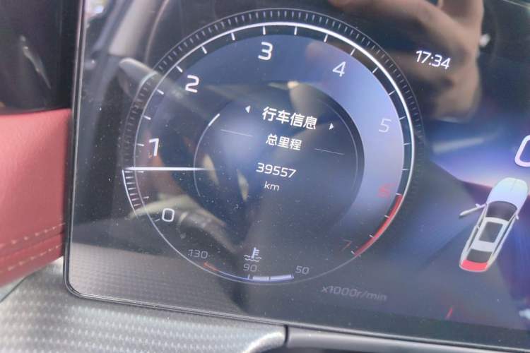 Used Hongqi H5 2024 2.0T Automatic Smart Connect Flagship Edition Odometer Close Up