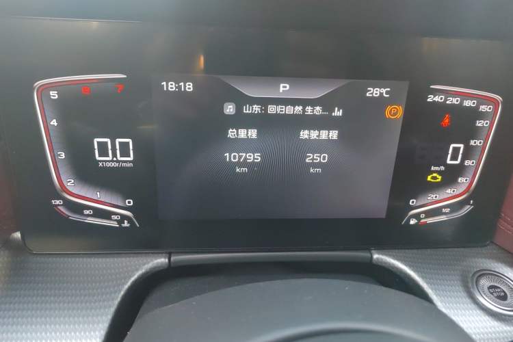 Used Hongqi H5 2024 1.5T DCT Smart Connect Flagship Edition Odometer Close Up
